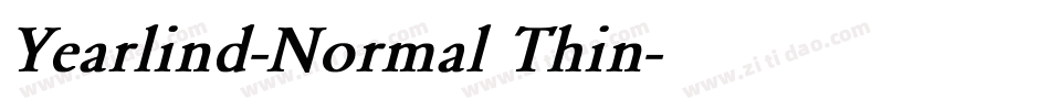 Yearlind-Normal Thin字体转换